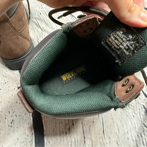 Wolverine Men’s Brown Leather 6” Work Boots size 7M - Picture 2 of 10